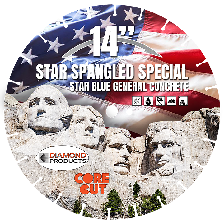 Diamond Products 14in x .125in Star Spangled Diamond Blade - Utility and Pocket Knives